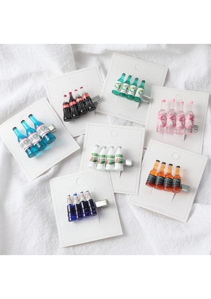 Karikatür Tatlı Içecek Şişesi Saç Tokası Kızlar Sevimli Komik Saç Bantları Saç Aksesuarları Kola Likör Bottlehairpin Headdress (Yurt Dışından) fiyatları