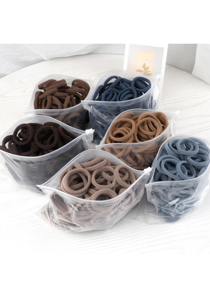 20-100 Adet Siyah Gri Büyük Saç Bantları Kadınlar Için Dikişsiz At Kuyruğu Moda Saf Renkli Elastik Saç Halkası Kızlar Saç Aksesuarı (Yurt Dışından) modelleri