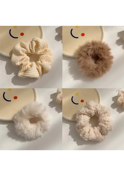 Kış Sıcak Yumuşak Saç Scrunchies Kürklü Elastik Saç Bandı Kadın Kızlar At Kuyruğu Tutucu Saç Lastik Bant Saç Bağları Saç Aksesuarları (Yurt Dışından) fiyatları