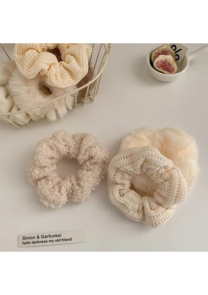 Kış Sıcak Yumuşak Saç Scrunchies Kürklü Elastik Saç Bandı Kadın Kızlar At Kuyruğu Tutucu Saç Lastik Bant Saç Bağları Saç Aksesuarları (Yurt Dışından) modelleri