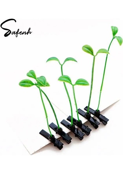Adet Mini Fasulye Filizi Saç Tokaları Çocuklar Tatlı Kızlar Bitki Çim Firkete Baskı Saç Klipleri Pençe Çocuk Tokalar Saç Şekillendirici Aracı (Yurt Dışından)
