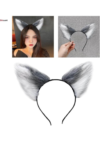 Kedi Saç Çember Saç Bandı Şapkalar Kadın Kızlar Için Yenilik Fotoğraf Sahne Gri Beyaz (Yurt Dışından) fiyatları