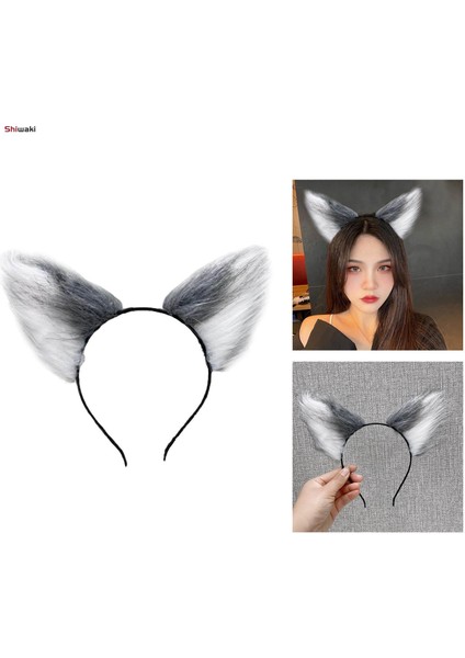 Kedi Saç Çember Saç Bandı Şapkalar Kadın Kızlar Için Yenilik Fotoğraf Sahne Gri Beyaz (Yurt Dışından) modelleri