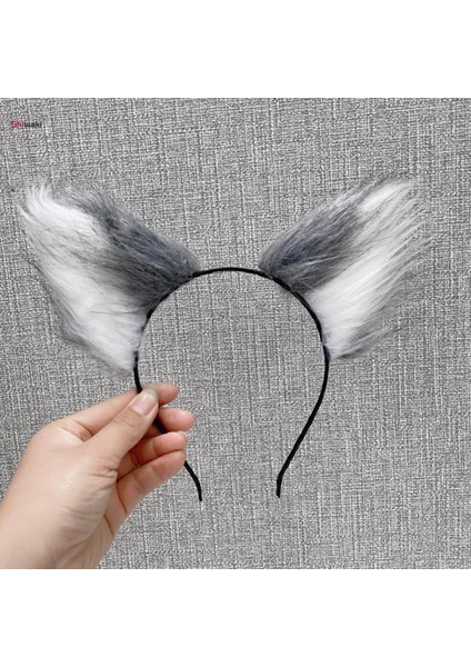 Kedi Saç Çember Saç Bandı Şapkalar Kadın Kızlar Için Yenilik Fotoğraf Sahne Gri Beyaz (Yurt Dışından) fırsatları