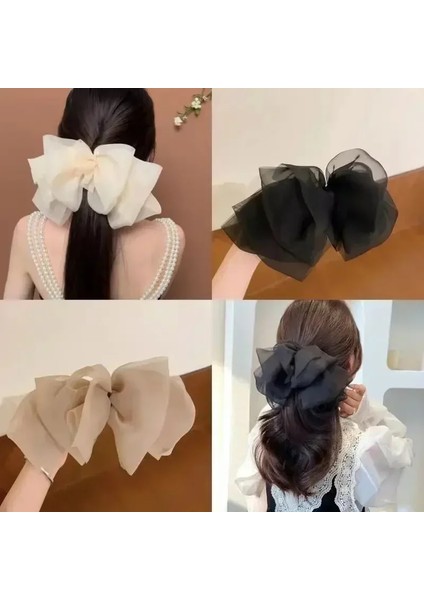 Retro Vintage Büyük Yay Saç Pençe Klipsleri Barrette Firkete Kadın Kızlar Için Tatil Hediyesi Saç Aksesuarları Şapkalar (Yurt Dışından)