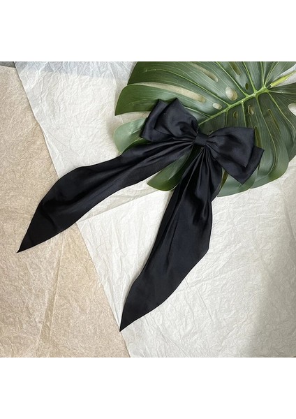 Kadın Büyük Yay Saç Tokası Şifon Büyük Ilmek Leke Yay Tokalarım Kadınlar Düz Renk At Kuyruğu Klip Saç Aksesuarları Şapkalar (Yurt Dışından) fırsatları