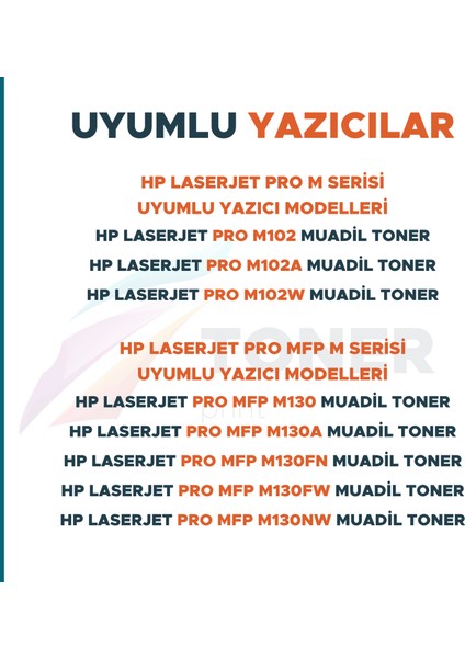 Toner Print HP17A-CF217A Muadil Toner Hp Laserjet Pro M102-M102A-M102W-M130-M130FN-M130NW Çipli Muadil Toneri