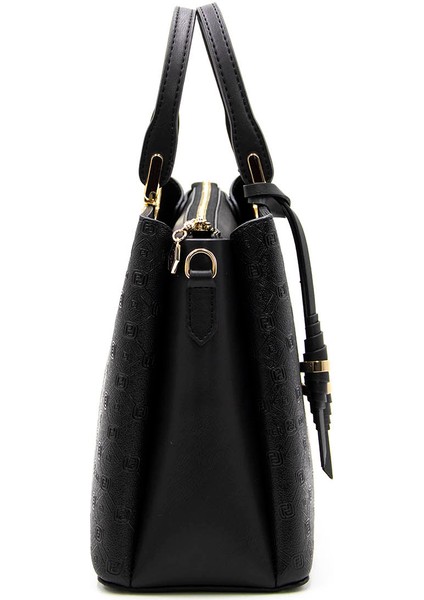 Kadın Omuz Çantası 969-42431 Silver Polo Bayan Çantası M46 Siyah-Mat Siyah modelleri