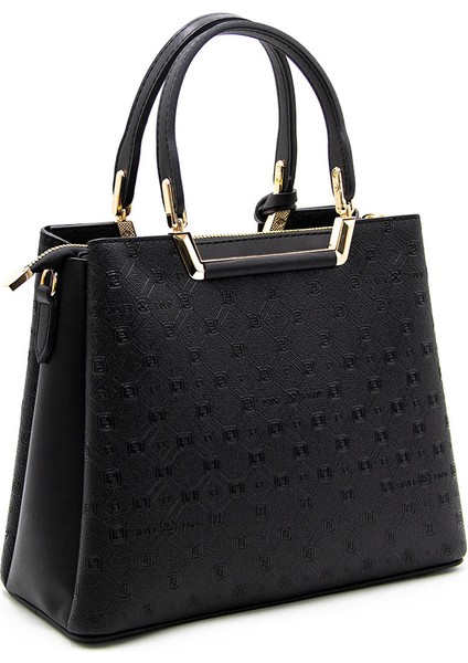 Kadın Omuz Çantası 969-42431 Silver Polo Bayan Çantası M46 Siyah-Mat Siyah fırsatları