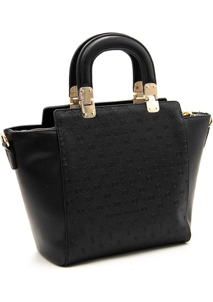 Kadın Çapraz Çanta 1108-43256 Silver Polo M46 Siyah-Mat Siyah indirimleri