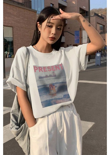 Only Trendwear Unisex Present Baskılı Oversize Tshirt fiyatları