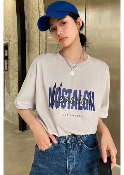 Only Trendwear  Unisex Nostalgia Baskılı Oversize Tshirt