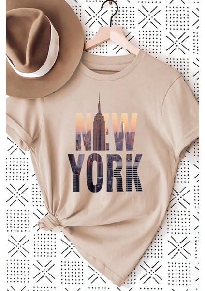 Only Trendwear Unisex New York Baskılı Oversize Tshirt