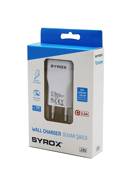 Charge Wall Charger USB Tek Başlık Ev Şarjı 2.1A (4453)