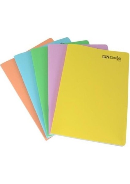 Flex Pastel 60 Yaprak A4 Pp Kapak Dikişli Defter (2 Adet Çizgili- 1 Adet Kareli)