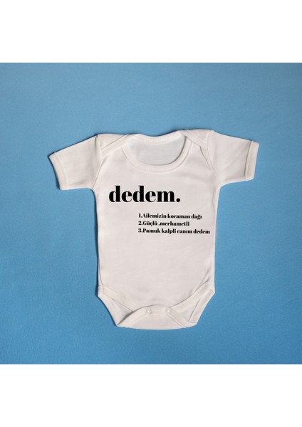 Dedem Yazılı Pamuklu Bebek Zıbını