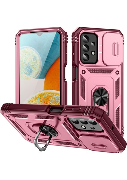 Samsung Galaxy A23 4g/5g (Global rsiyon) Pc+Tpu Kablosu Kameralı Kameralı +Koyu Telefon Kılıfı (Yurt Dışından)