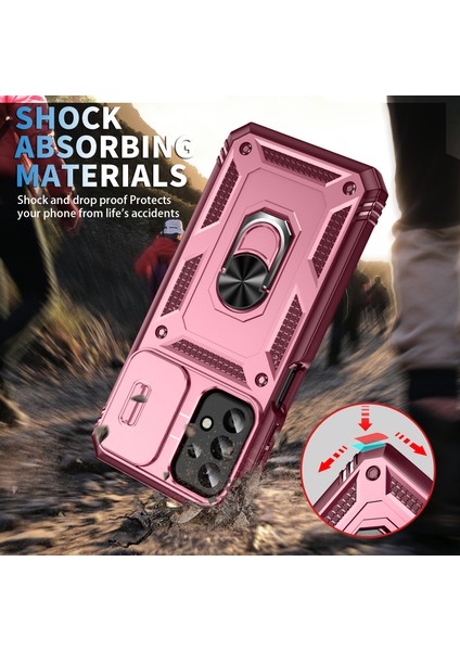 Samsung Galaxy A23 4g/5g (Global rsiyon) Pc+Tpu Kablosu Kameralı Kameralı +Koyu Telefon Kılıfı (Yurt Dışından) fiyatları