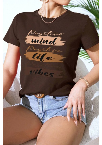 Only Trendwear Unisex Mind Life Vibes Baskılı Oversize Tshirt fiyatları