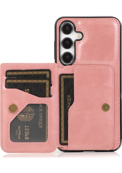 Samsung Galaxy S24 Için+ Cep Pu Derisi+ Tpu Golü Altın Telefon Kılıfı (Yurt Dışından)
