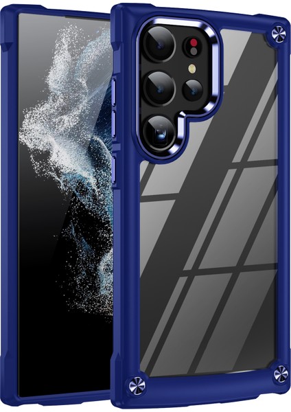 Samsung Galaxy S24 Ultra Pc+Tpu Koruyucusu Alaşım Lens Çerçeve Telefon Kılıfı (Yurt Dışından)