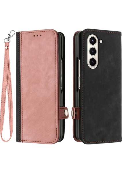Samsung Galaxy Z Fold5 5g Pu Deri+Pc Şok Geçirmez Telefon Kılıfı (Yurt Dışından)