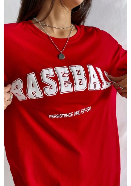 Only Trendwear Unisex Baseball Baskılı Oversize Tshirt modelleri
