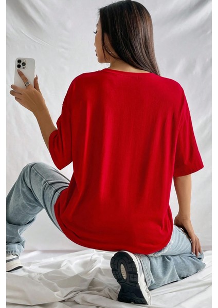 Only Trendwear Unisex Baseball Baskılı Oversize Tshirt fırsatları