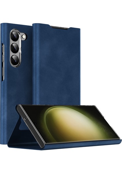 Samsung Galaxy S21+ 5g Manyetik sı Nappa Doku Pu Deri+ Pc Telefon Kılıfı (Yurt Dışından)