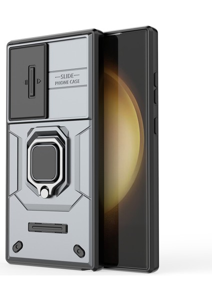 Samsung Galaxy S24 Ultra Pc+Tpu Slide Lens Koruma Grey Telefon Kılıfı (Yurt Dışından) fiyatları