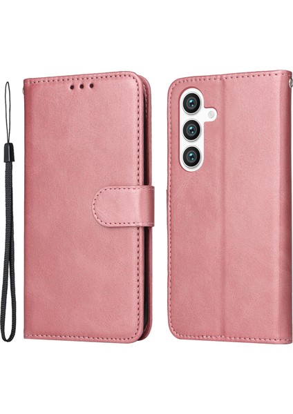 Samsung Galaxy S24 Için+ ı Pu Deri Buzağı Dokusu Telefon Kılıfı (Yurt Dışından)