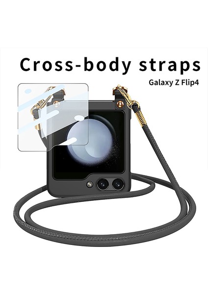 Samsung Galaxy Z Flip5 5g Sert Pc Geri Ince Koruyucu Temperli Cam Küçük Ekran Film Omuz Kayışı Mühendisi Telefon Kılıfı (Yurt Dışından) fiyatları