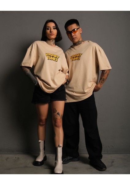Looney Tunes Baskılı Oversize (Geniş Kesim) Kalıp Unisex Model T-Shirt modelleri