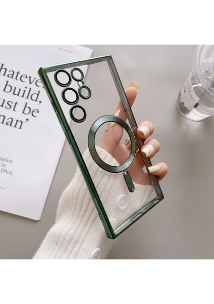 Samsung Galaxy S24 Magsafe Tpu Elektrodatlı Örtüsü Uyumlu Ultra Telefon Kılıfı (Yurt Dışından)