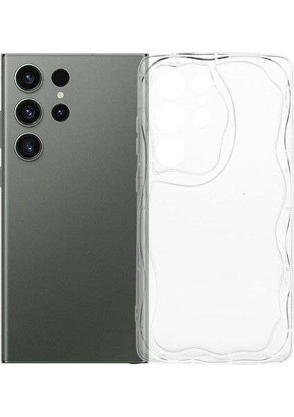 Samsung Galaxy S24 Ultra Tpu Wavy Edge Hassas Kesik Koruyucu Şömine Telefon Kılıfı (Yurt Dışından)