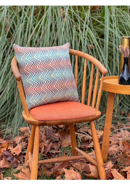 Zigzag Desenli Renkli Yün Kırlent Kılıfı fiyatları