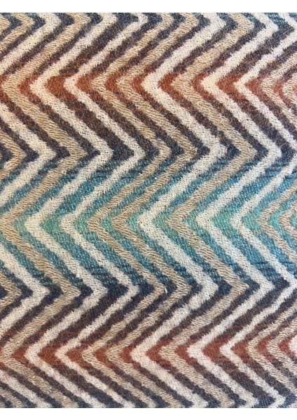 Zigzag Desenli Renkli Yün Kırlent Kılıfı fırsatları