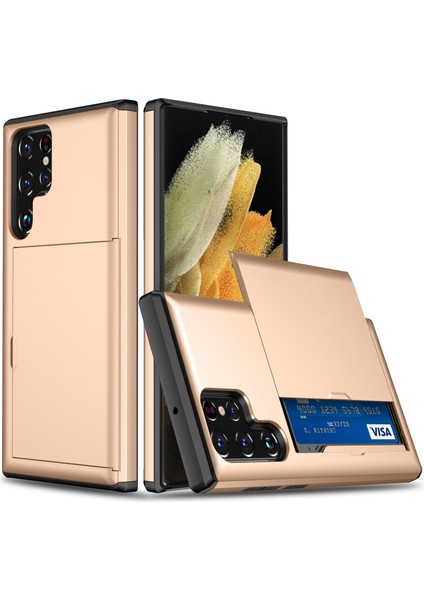 Samsung Galaxy S24 Ultra Tpu+Pc Gold Telefon Kılıfı (Yurt Dışından)