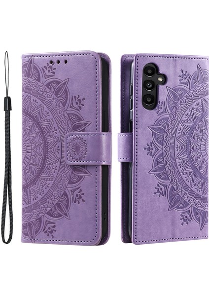 Samsung Galaxy S24+ Mandala Çiçek Murple Telefon Kılıfı (Yurt Dışından)