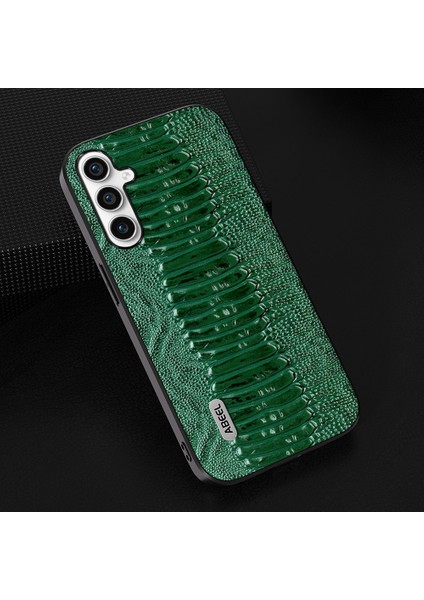 Samsung Galaxy A34 5g Ince Orijinal Inek Deri Kaplamalı Pc+Tpu Timsah Doku Telefon Kılıfı (Yurt Dışından)