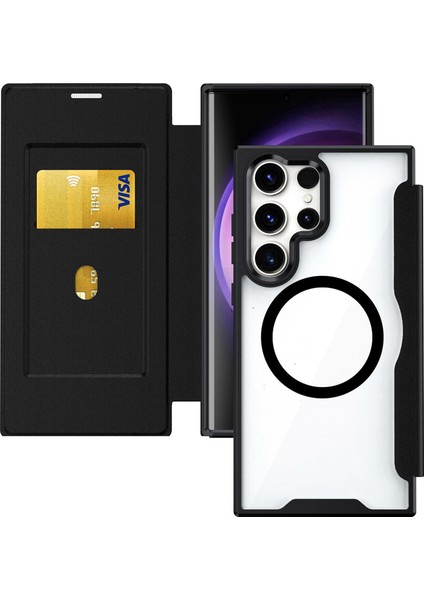 Samsung Galaxy S23 Ultra Damla Koruma Rfıd Koruyucusu Magsafe Black Uyumlu Telefon Kılıfı (Yurt Dışından)