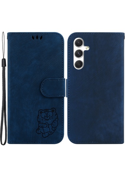 Samsung Galaxy S24 Için+ Basılı Tasarım Pu Deri Manyetik Dark Telefon Kılıfı (Yurt Dışından)