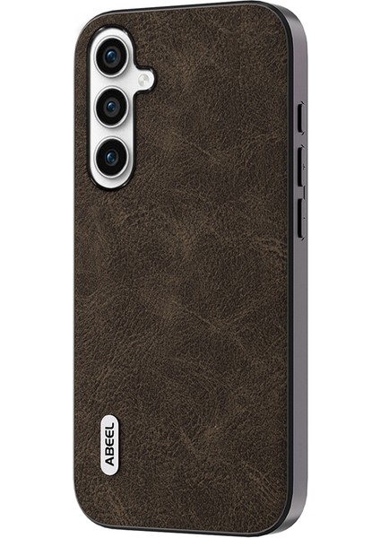 Samsung Galaxy A24 4g Litchi Doku Pu Deri+Pc+Tpu Cover Khaki Telefon Kılıfı (Yurt Dışından)