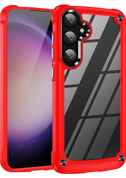 Samsung Galaxy S24 Şok Geçirmez Pc+Tpu Alaşım Lensli Çerçeve sı + Telefon Kılıfı (Yurt Dışından)