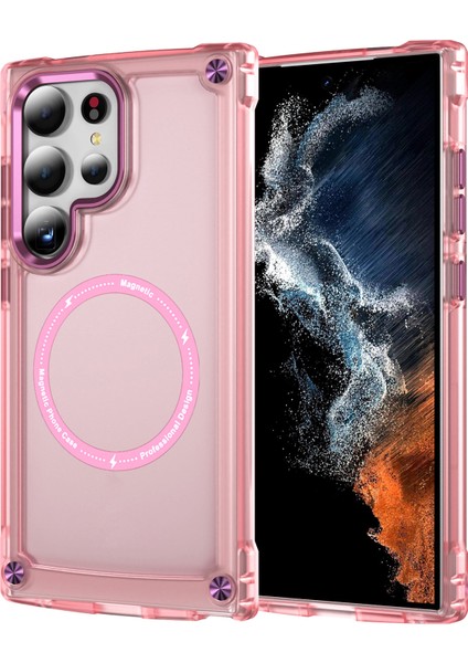 Samsung Galaxy S24 Ultra Pc+Tpu Mat Magsafe Uyumlu Telefon Kılıfı (Yurt Dışından)