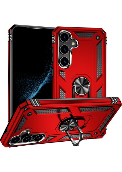 Samsung Galaxy S24+ Tpu+ Pc Ring Red Telefon Kılıfı (Yurt Dışından)