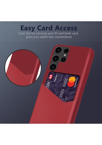 Samsung Galaxy S24 Ultra Kumaş Doku Şok Geçirmez Pu+Pc Telefon Kılıfı (Yurt Dışından) fiyatları