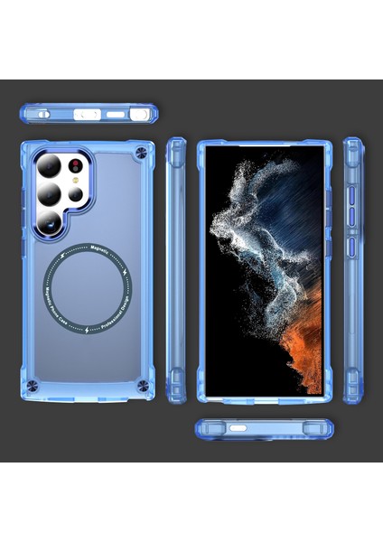 Samsung Galaxy S24 Ultra Pc+Tpu Mat Magsafe Blue Uyumlu Telefon Kılıfı (Yurt Dışından) fiyatları