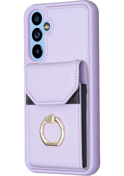 Samsung Galaxy A34 5g Çizelge Pu Deri+Tpu Ring Telefon Kılıfı (Yurt Dışından)
