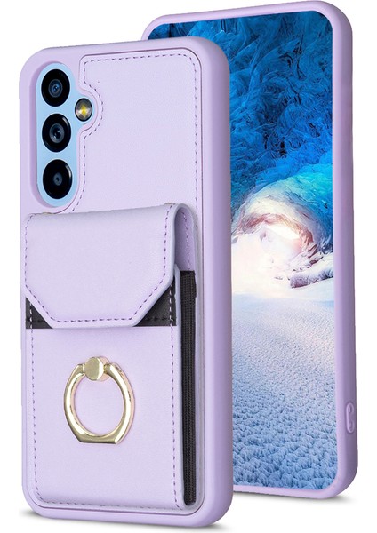 Samsung Galaxy A34 5g Çizelge Pu Deri+Tpu Ring Telefon Kılıfı (Yurt Dışından)